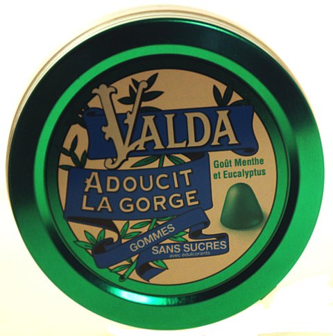 VALDA PASTILLES MENTHE EUCALYPTUS SANS SUCRE - Parapharmacie Chez moi