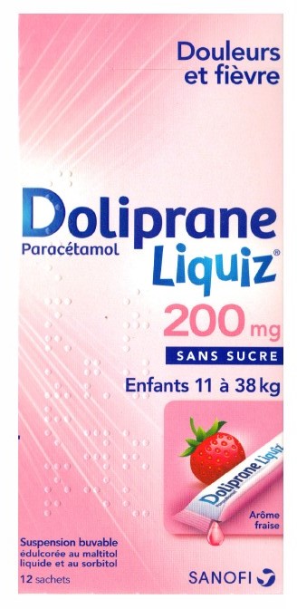 Doliprane enfant 100ml - Sirop douleurs et Fièvre