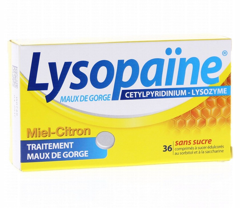 Lysopaine Sans Sucre Miel Citron