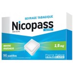 Nicopass Menthe Fraicheur 1.5mg 96 Pastilles à Sucer