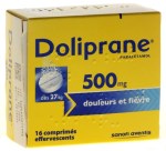 Doliprane 500mg 16 Comprimés Effervescents