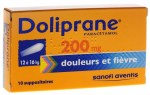 Doliprane 200mg 10 Suppositoires