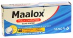 Maalox Maux d'Estomac Citron Sans Sucre 40 Comprimés à Croquer