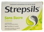 Strepsils Citron Sans Sucre Pastilles à Sucer