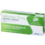 Cetirizine 10mg Sandoz 7 Comprimés